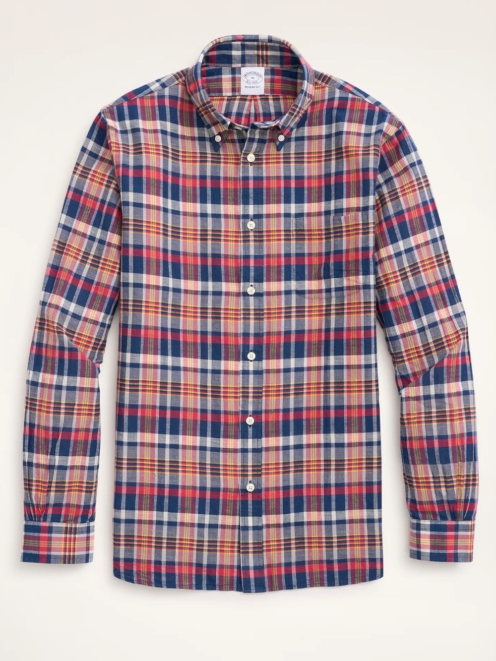 Brooks Brothers Men's Plaid Button-Down Shirt Size: L